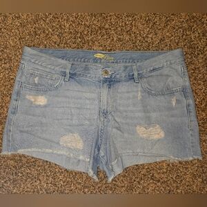 Old Nave Women's Distressed Light Wash Shorts
